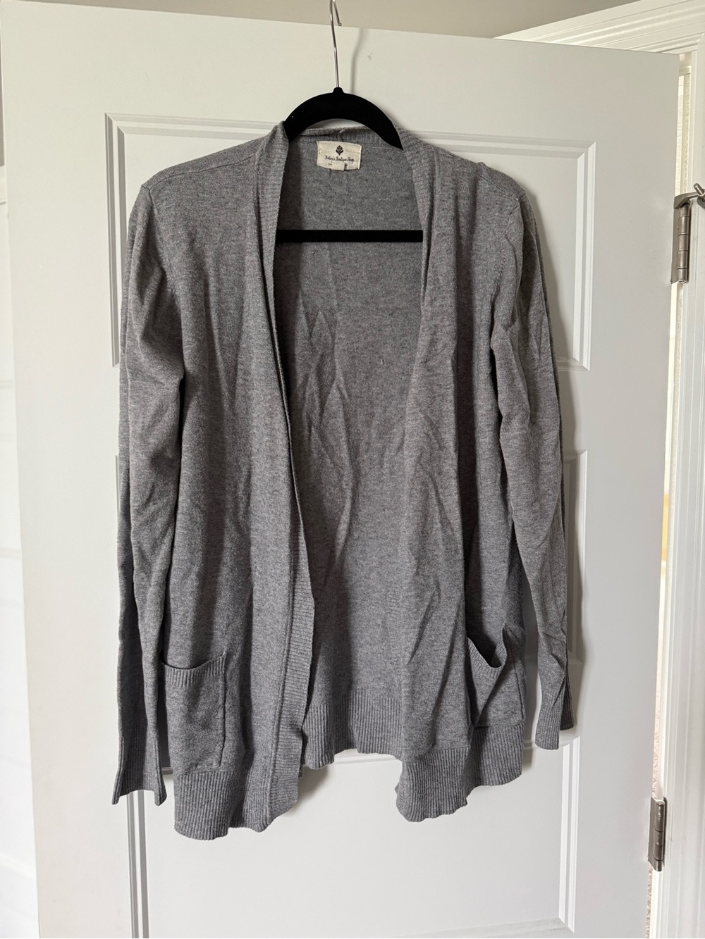 Classic Open-Front Gray Women's Cardigan by Crown & Ivy